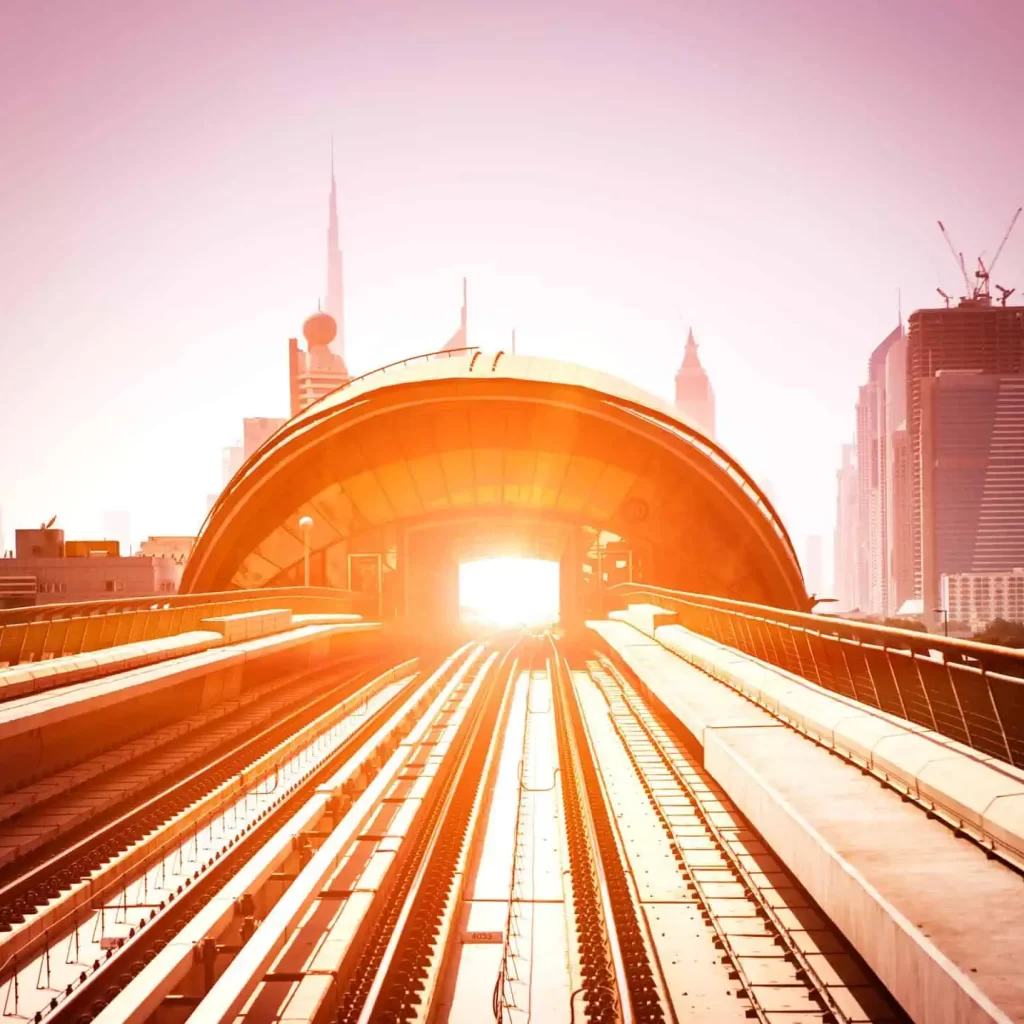 dubai metro evening view city uae 156881 11578